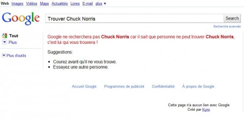google trouver chuck norris